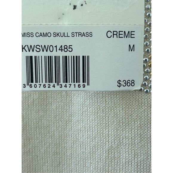 Zadig & Voltaire Miss Camo Skull Strass Sweater Women’s Cream Size Medium - Picture 9 of 12
